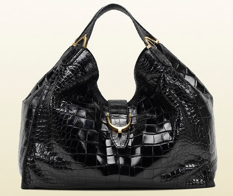 Túi Gucci Soft Stirrup Crocodile Shoulder