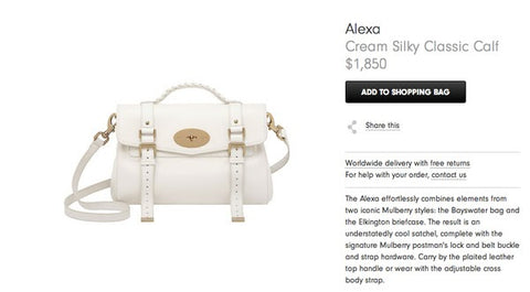 Chiếc túi Mulberry Alexa